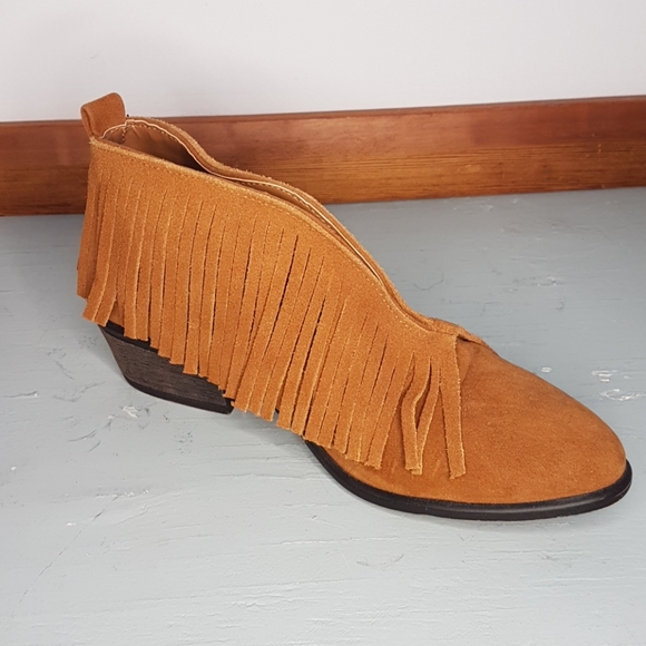 Maurices brown suede fringe booties - Picture 2 of 8
